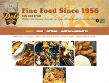 Tablet Screenshot of delsrestaurant.com